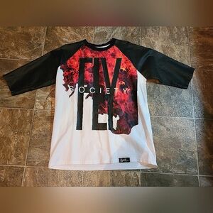 FLY SOCIETY LEATHER SLEEVE SHIRT